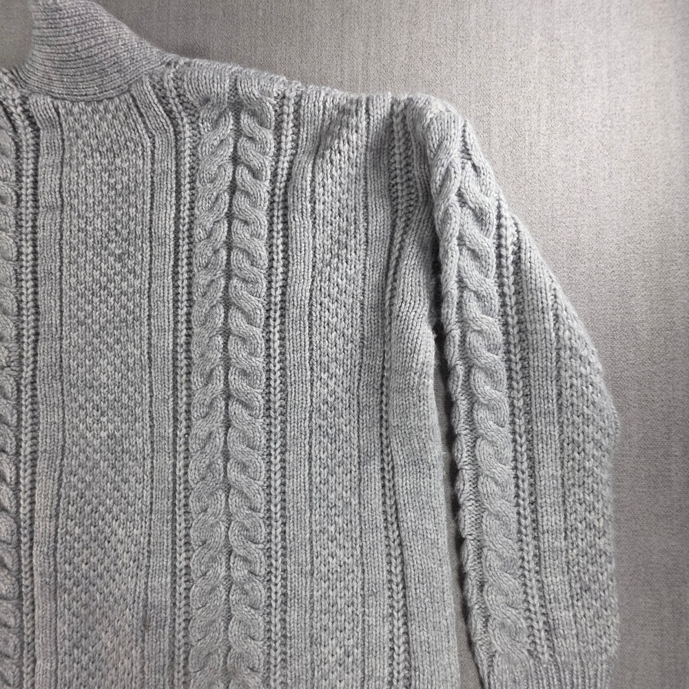 GAP Cardigan Womens XS Heather Grey Cable Knit Open Front Sweater S/352721-01 - Picture 13 of 16